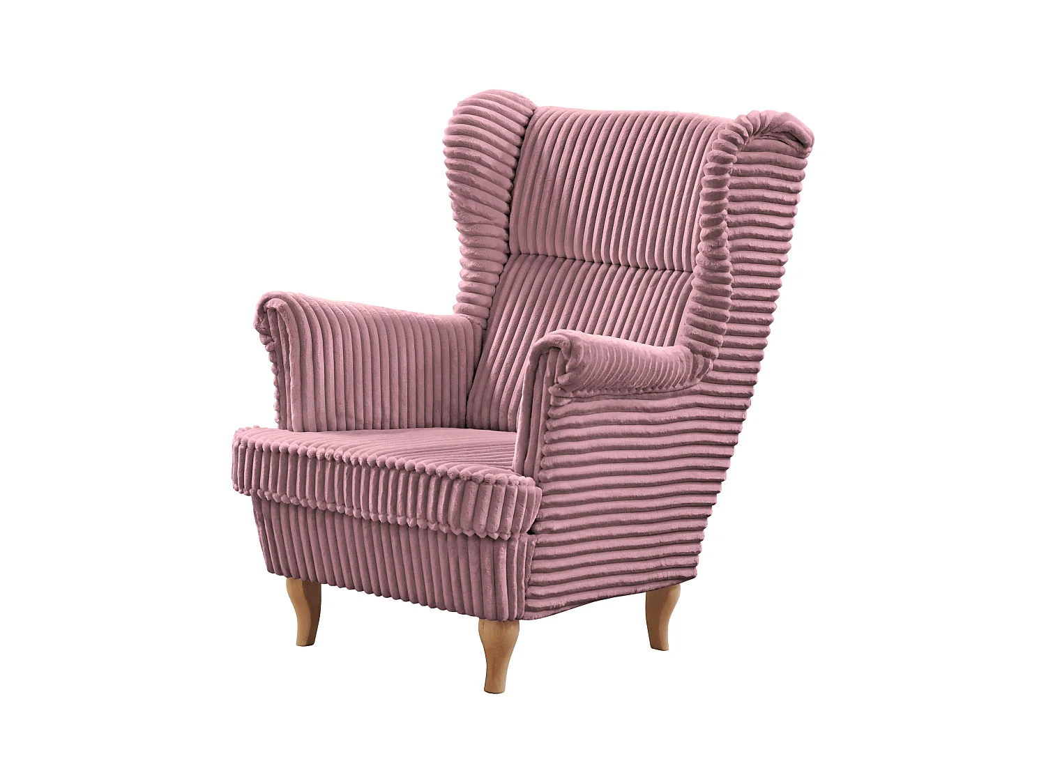RELAXSESSEL Felix Rosa mit Buchenbeinen Cordstoff