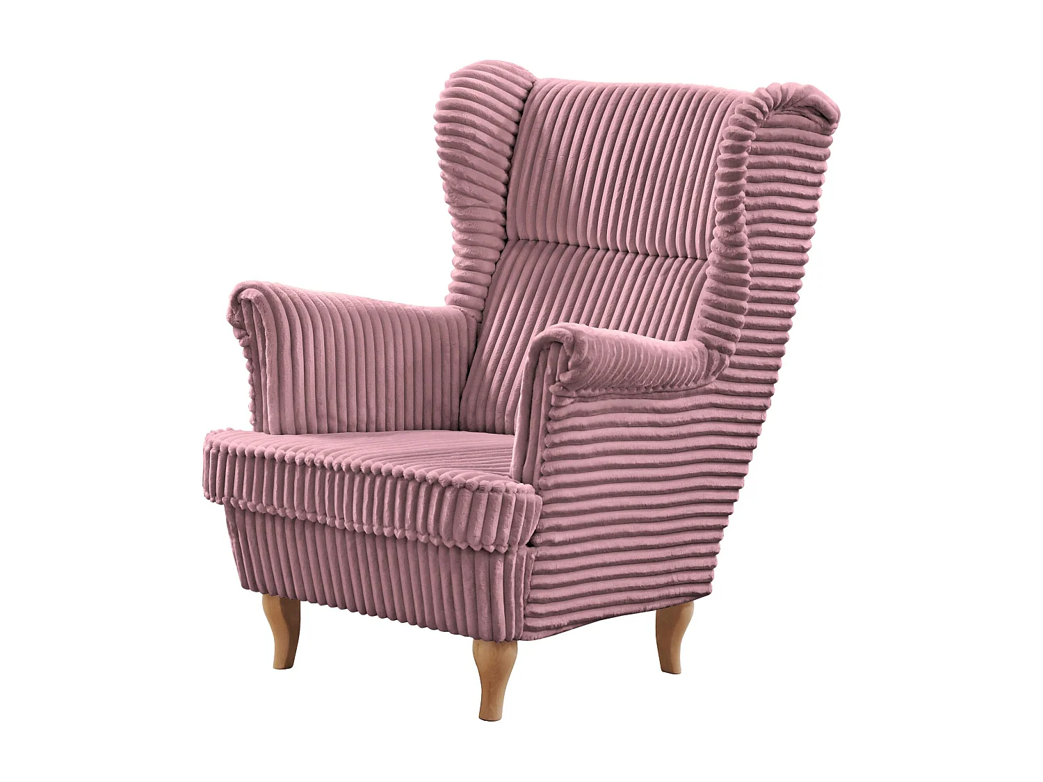 RELAXSESSEL Felix Rosa mit Buchenbeinen Cordstoff