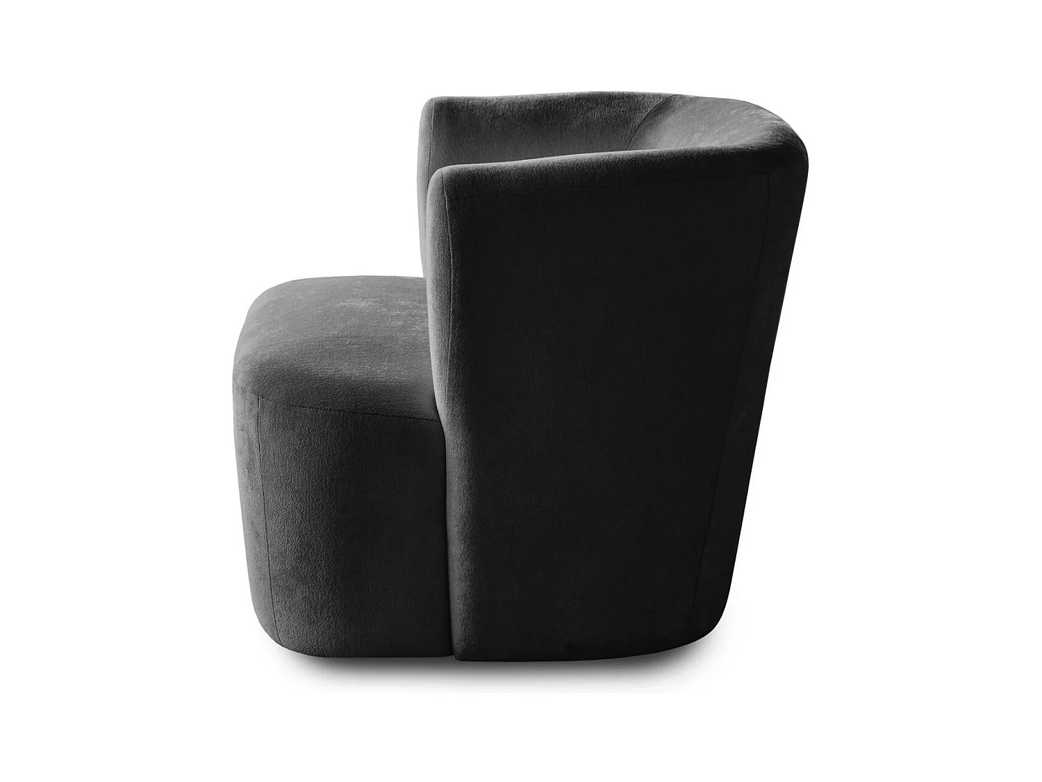 FAUTEUIL Nori gris foncé velours