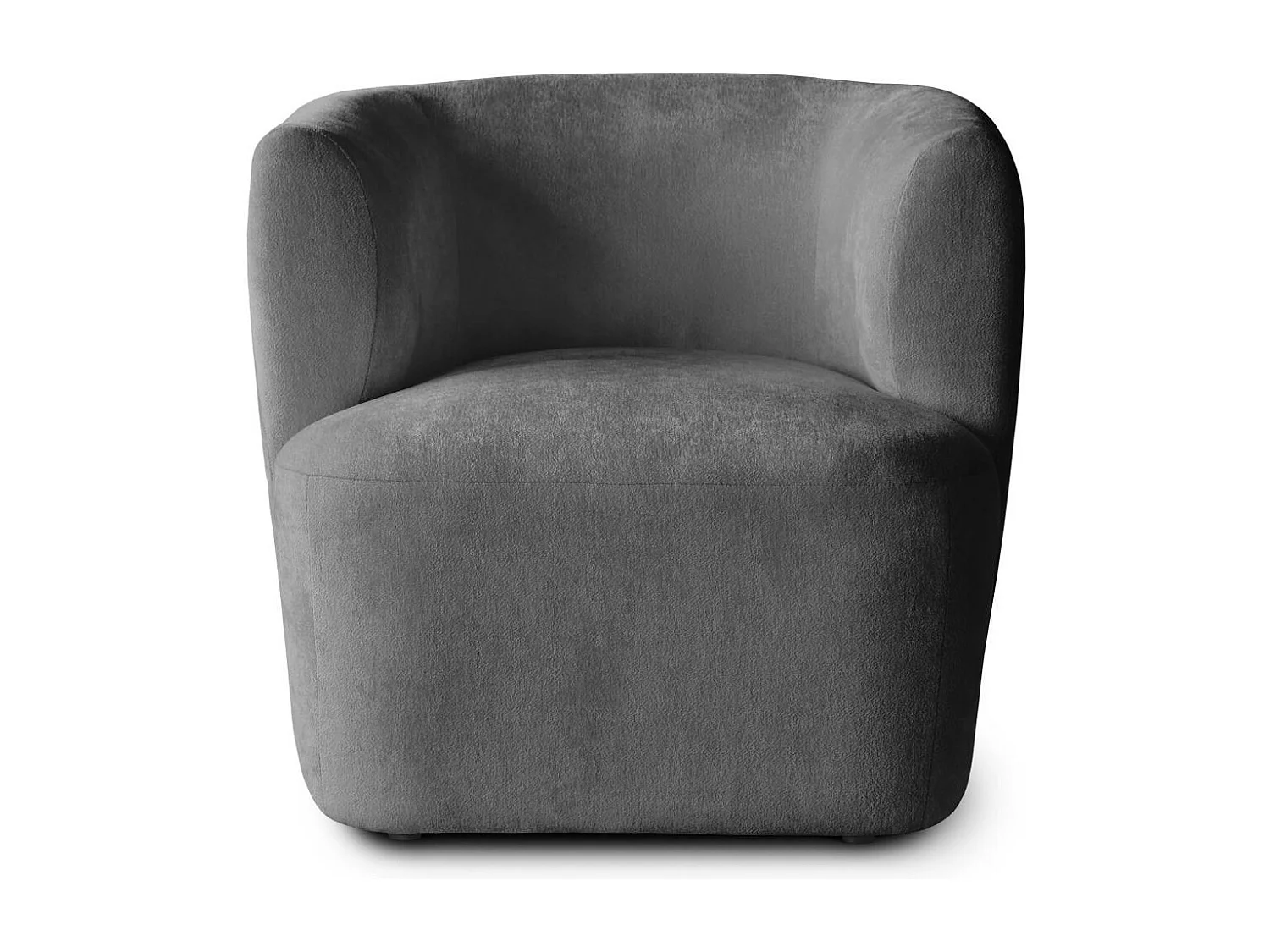 FAUTEUIL Nori gris foncé velours
