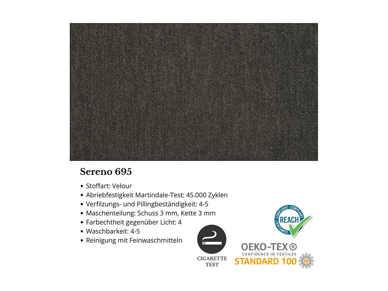 FAUTEUIL Nori gris foncé velours