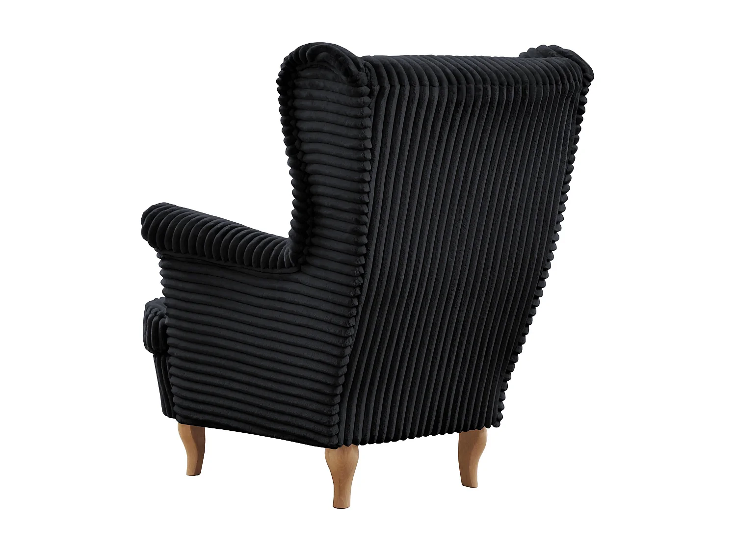 RELAXSESSEL Felix Schwarz mit Buchenbeinen Cordstoff