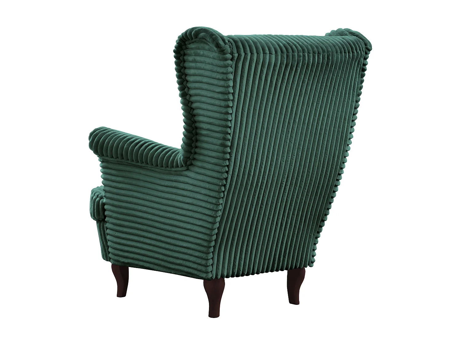 RELAXSESSEL Felix Grün mit Wenge Beinen Cordstoff