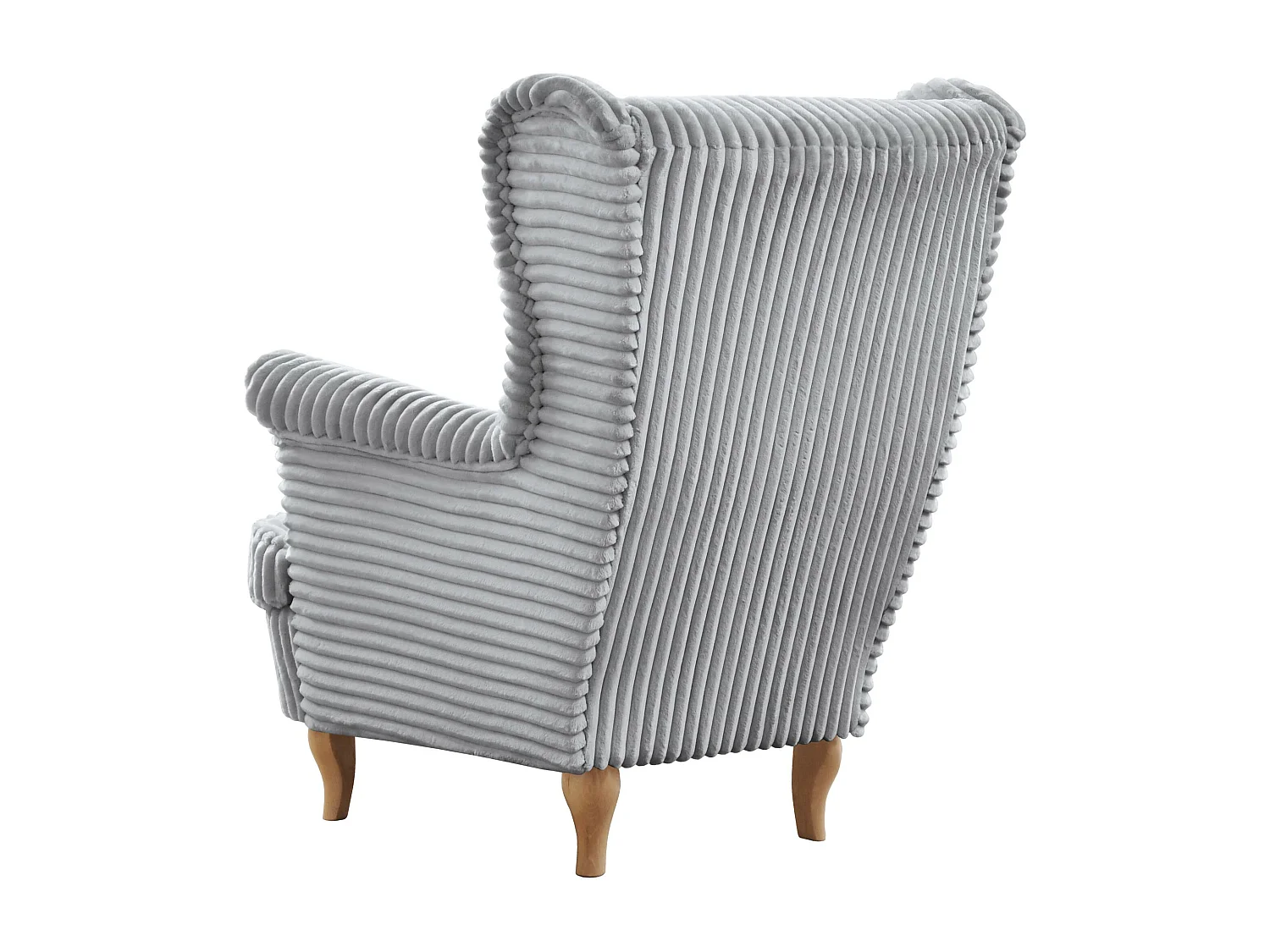 RELAXSESSEL Felix Grau mit Buchenbeinen Cordstoff