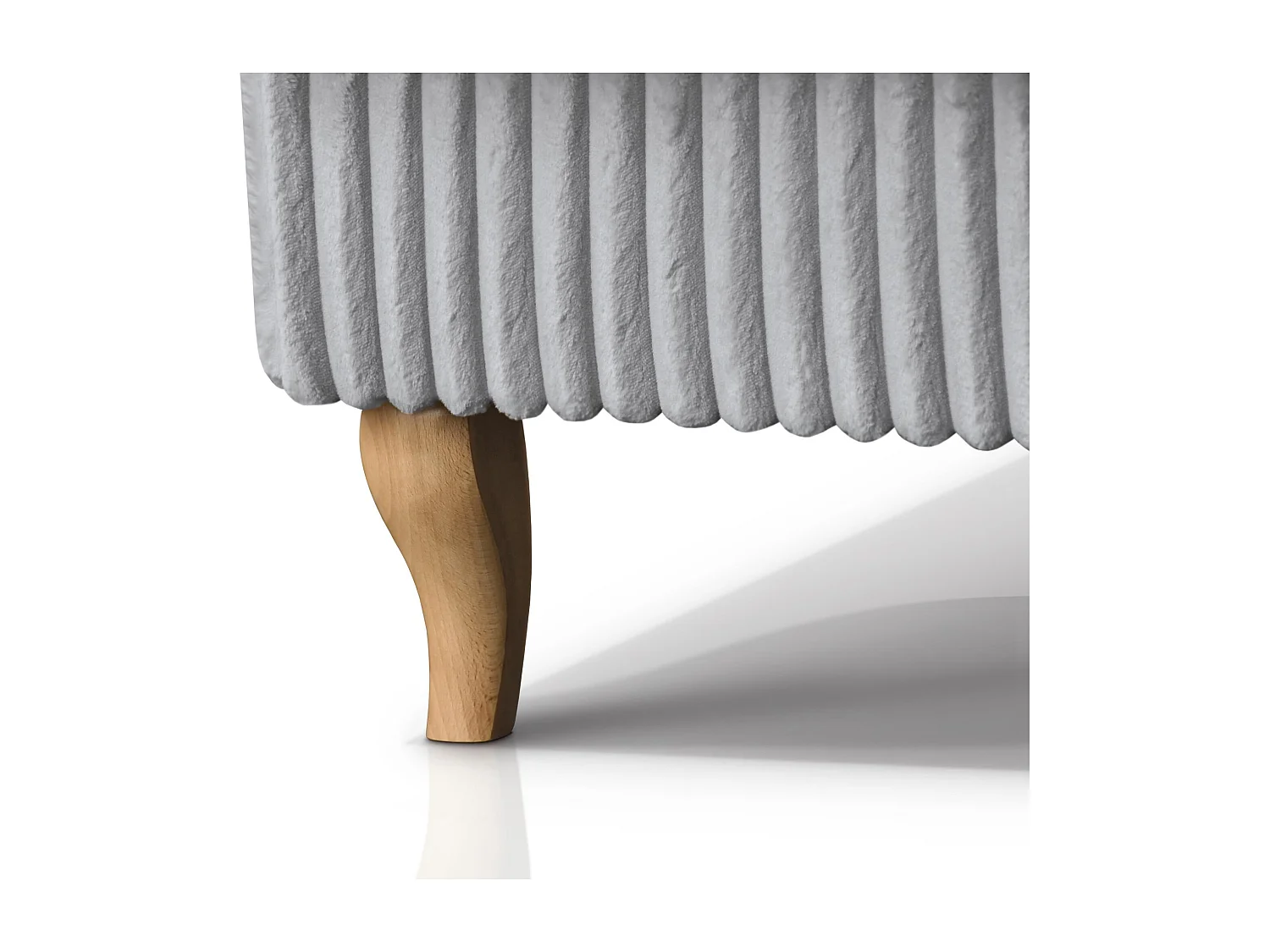 RELAXSESSEL Felix Grau mit Buchenbeinen Cordstoff