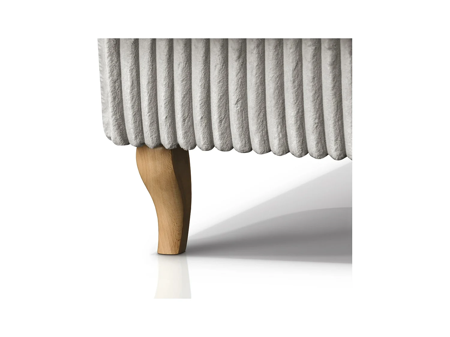 RELAXSESSEL Felix Hellgrau mit Buchenbeinen Cordstoff