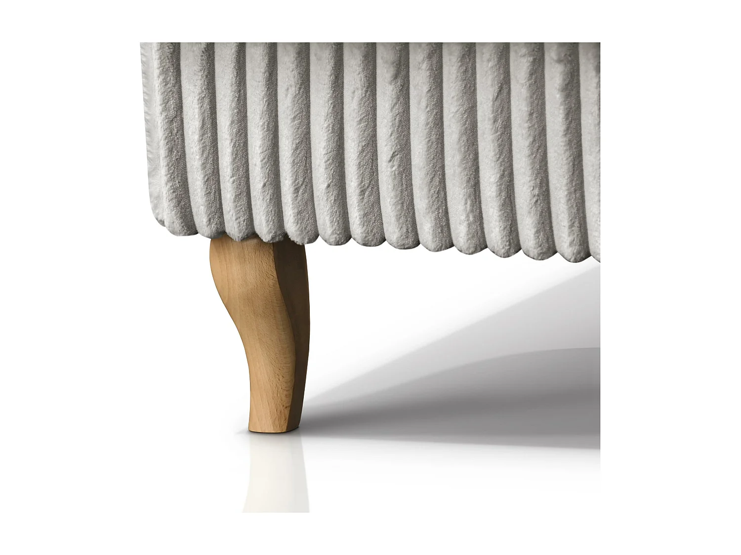 RELAXSESSEL Felix Hellgrau mit Buchenbeinen Cordstoff