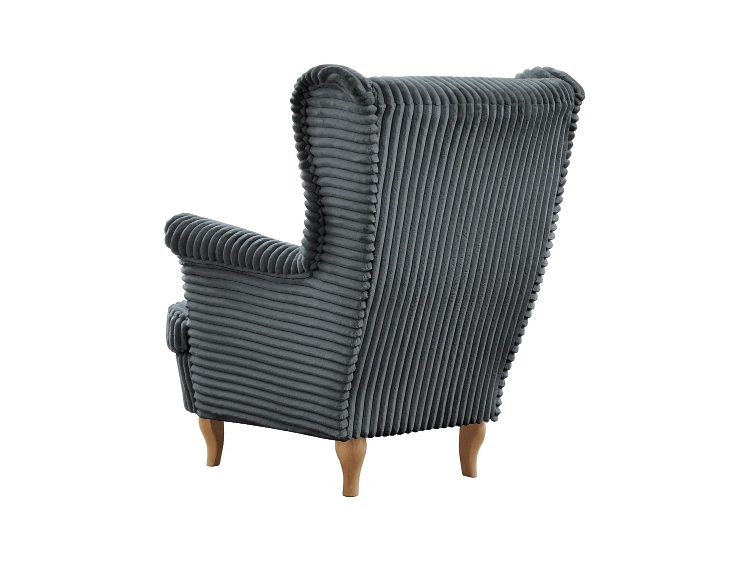 RELAXSESSEL Felix Dunkelgrau mit Buchenbeinen Cordstoff