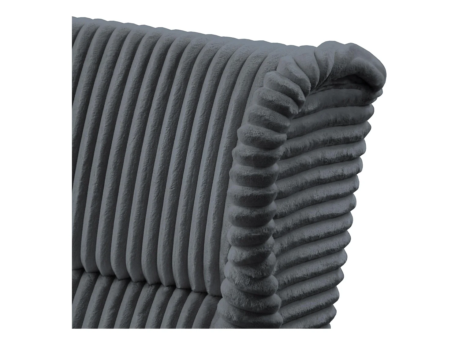 RELAXSESSEL Felix Dunkelgrau mit Buchenbeinen Cordstoff