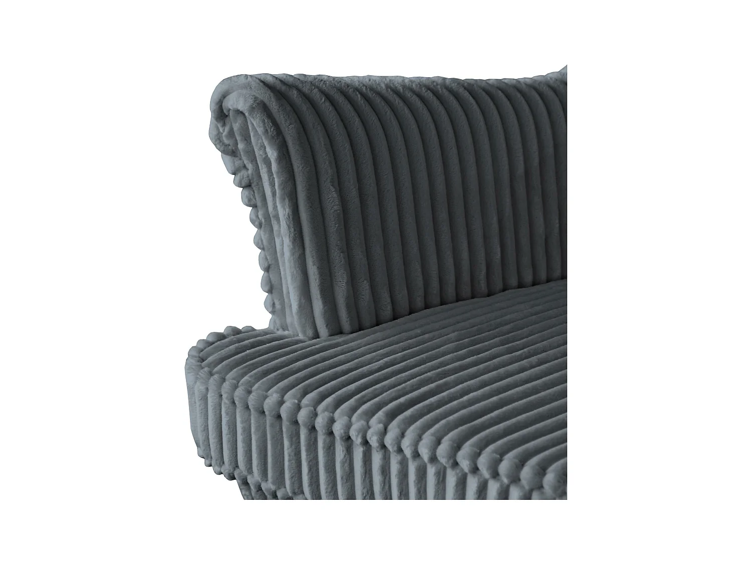 RELAXSESSEL Felix Dunkelgrau mit Buchenbeinen Cordstoff