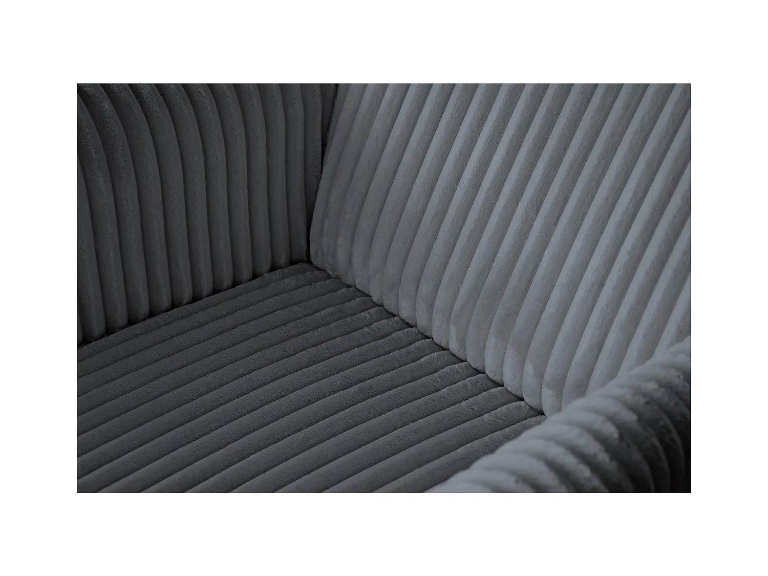 RELAXSESSEL Felix Dunkelgrau mit Buchenbeinen Cordstoff