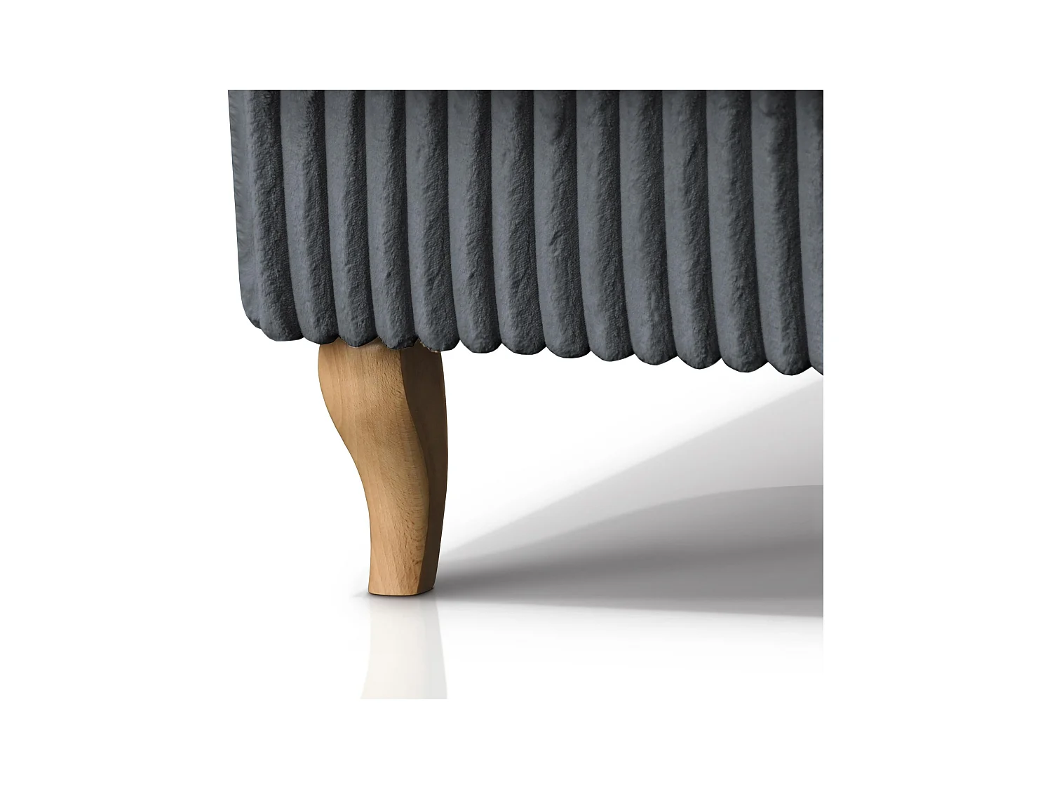 RELAXSESSEL Felix Dunkelgrau mit Buchenbeinen Cordstoff