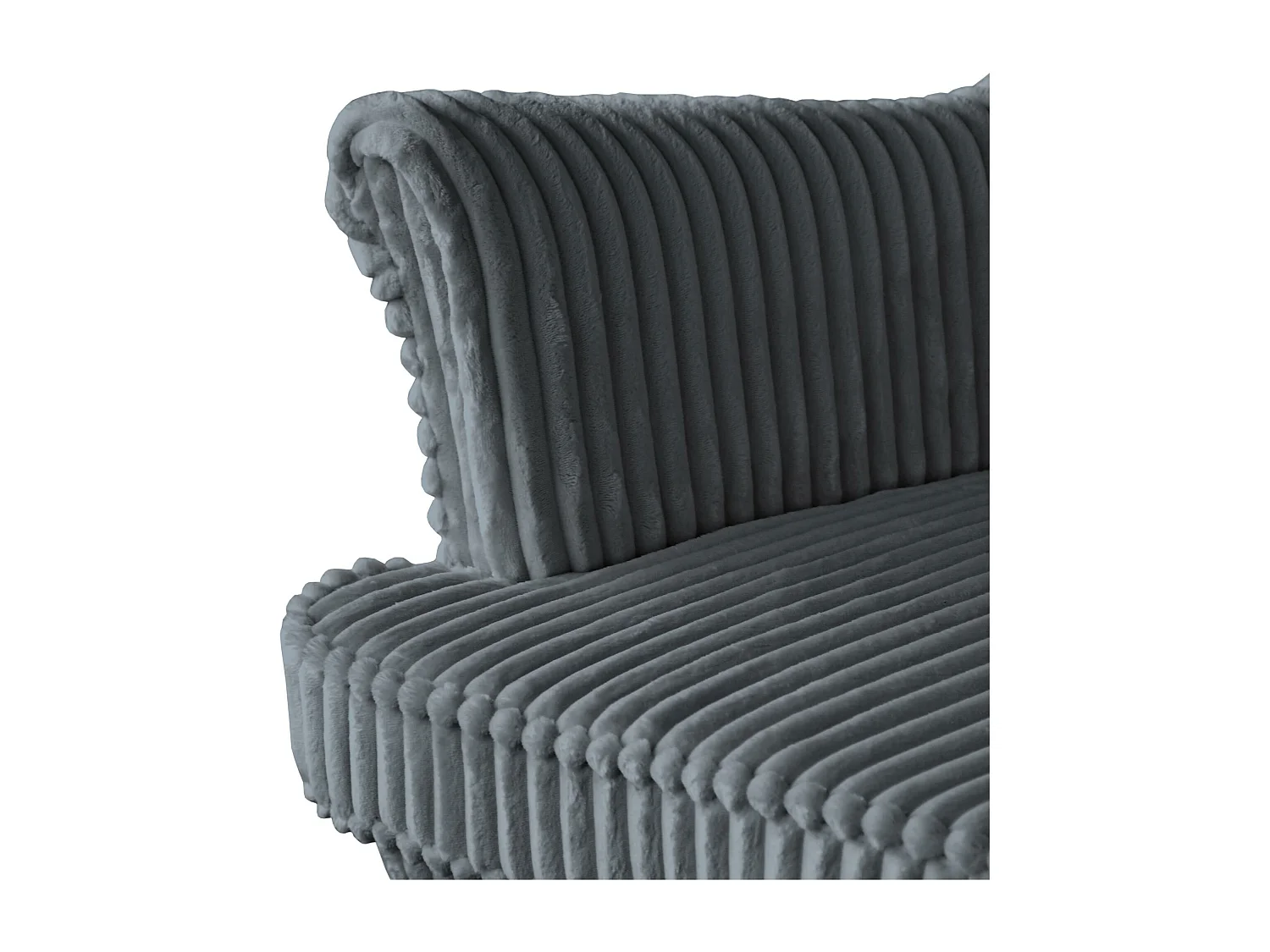 RELAXSESSEL Felix Dunkelgrau mit Buchenbeinen Cordstoff