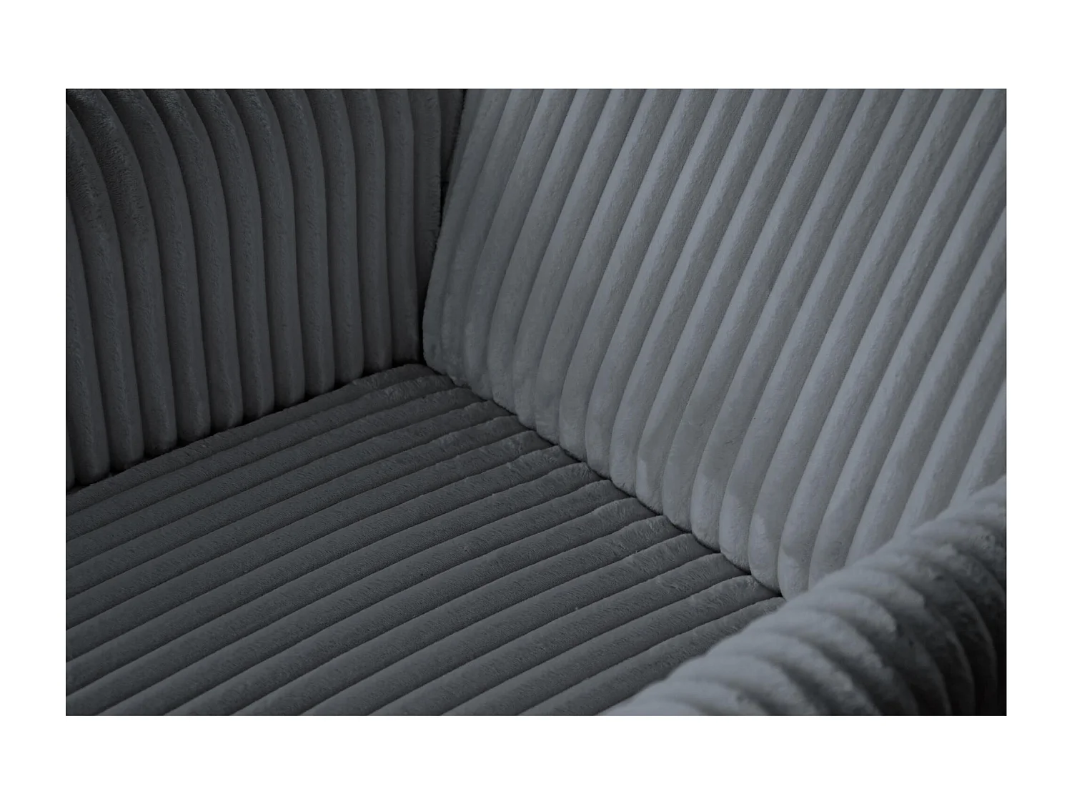 RELAXSESSEL Felix Dunkelgrau mit Buchenbeinen Cordstoff