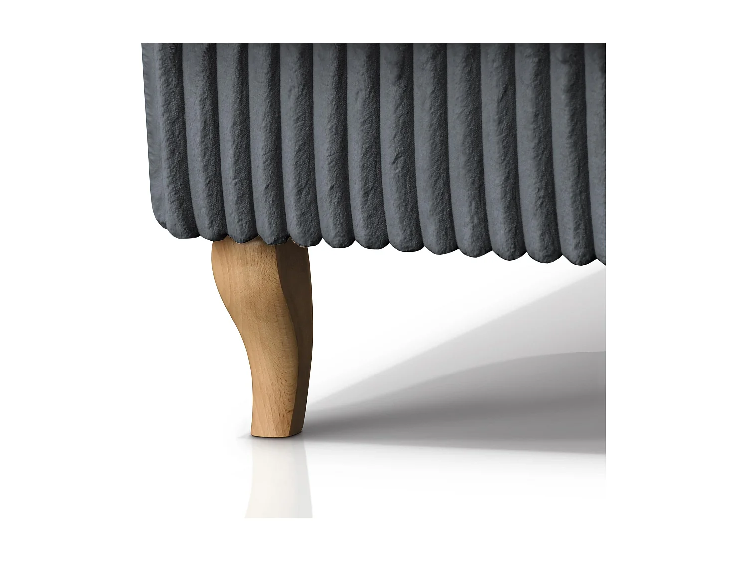 RELAXSESSEL Felix Dunkelgrau mit Buchenbeinen Cordstoff