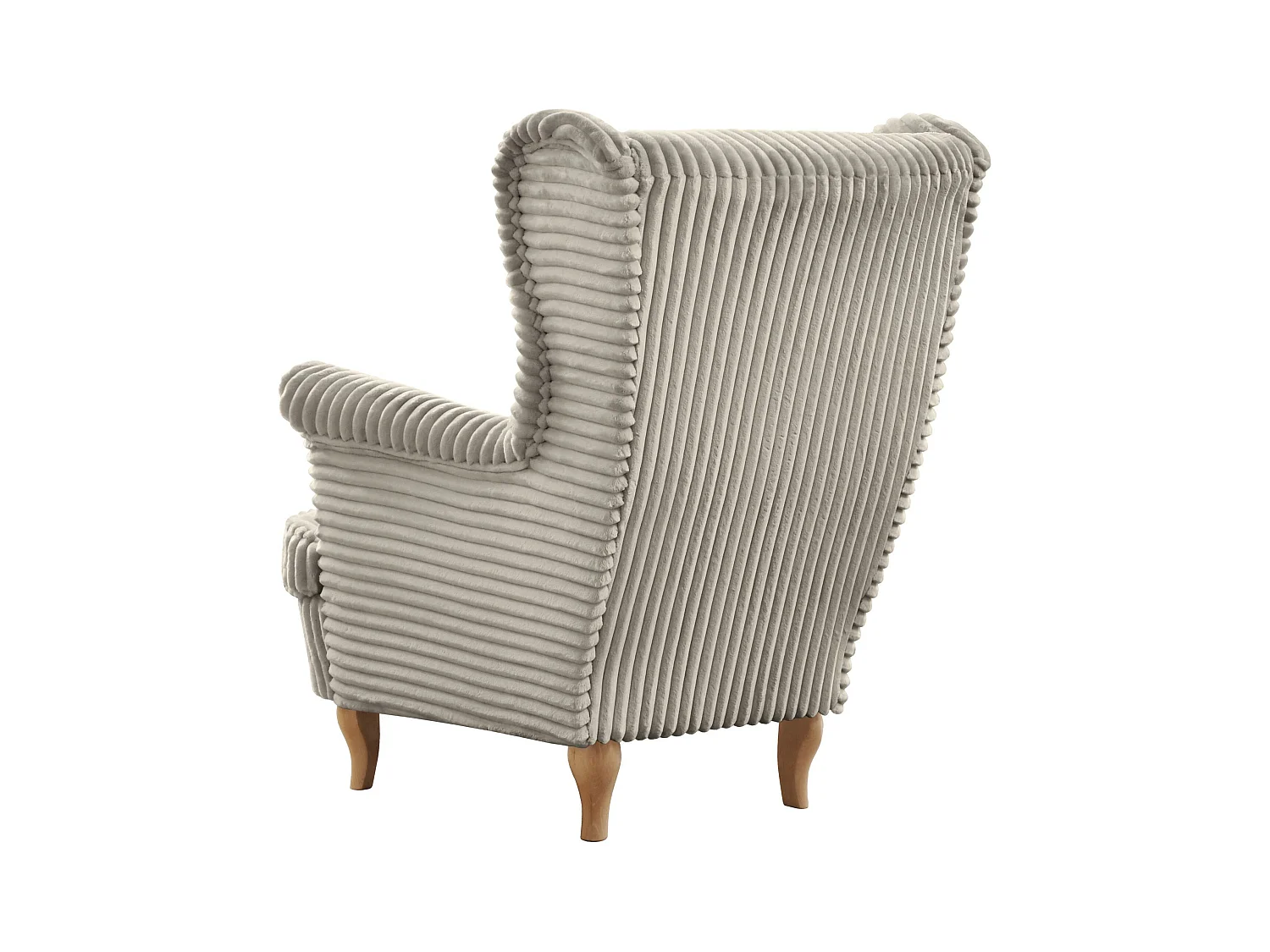 RELAXSESSEL Felix Beige mit Buchenbeinen Cordstoff