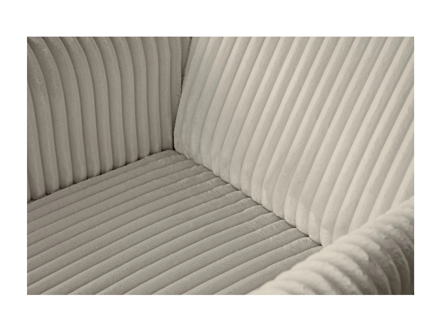 RELAXSESSEL Felix Beige mit Buchenbeinen Cordstoff