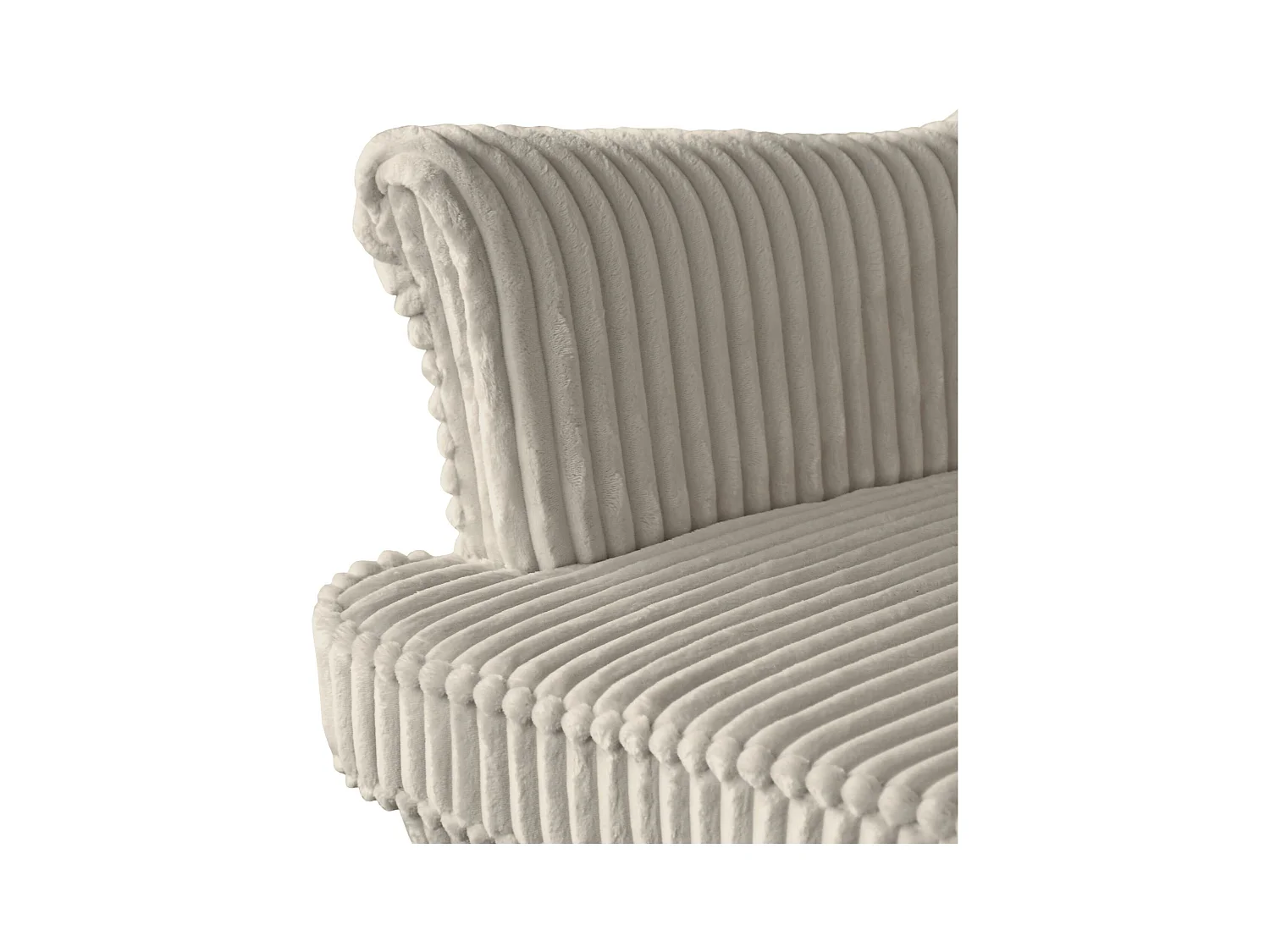 RELAXSESSEL Felix Beige mit Buchenbeinen Cordstoff