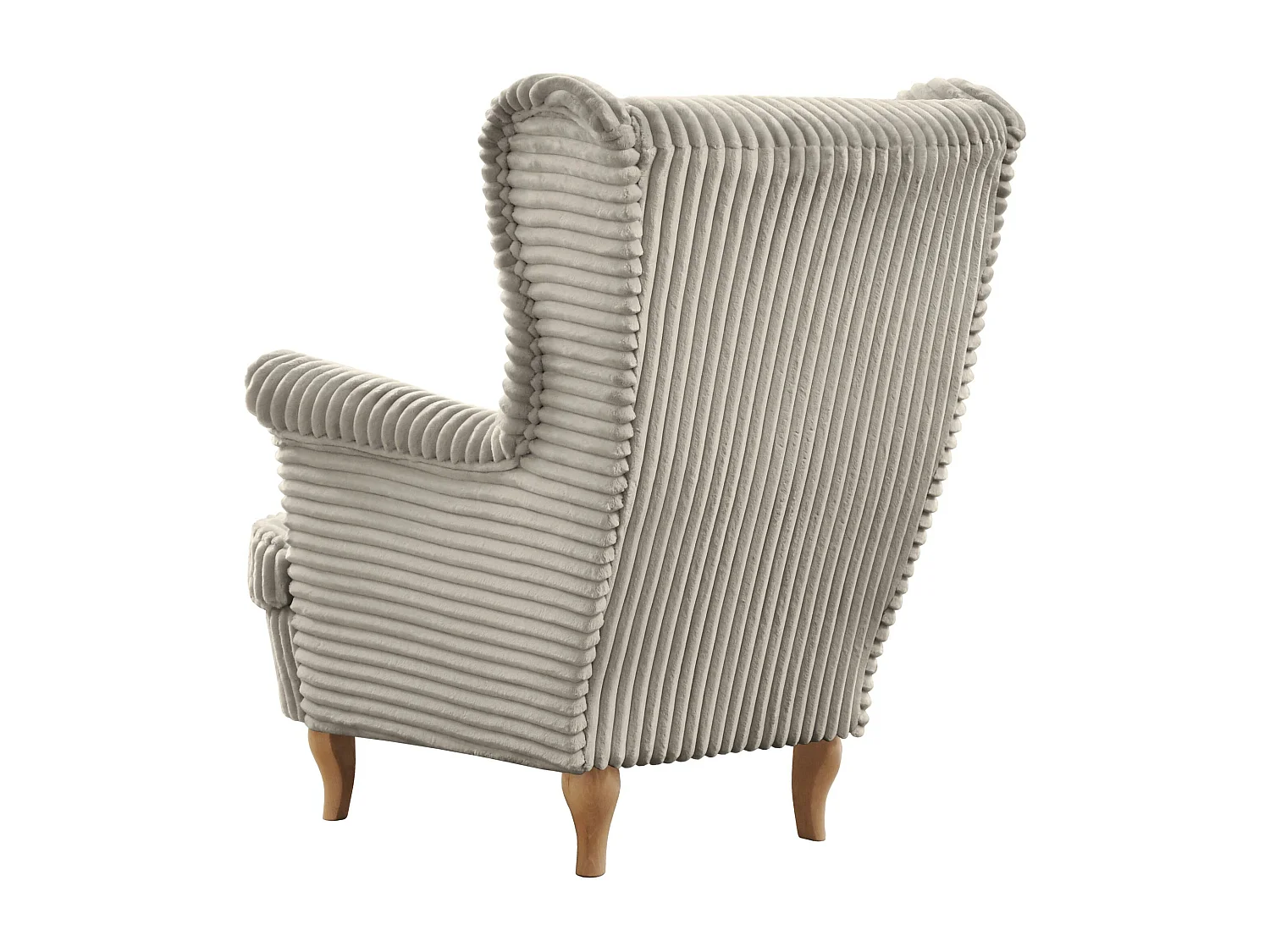 RELAXSESSEL Felix Beige mit Buchenbeinen Cordstoff