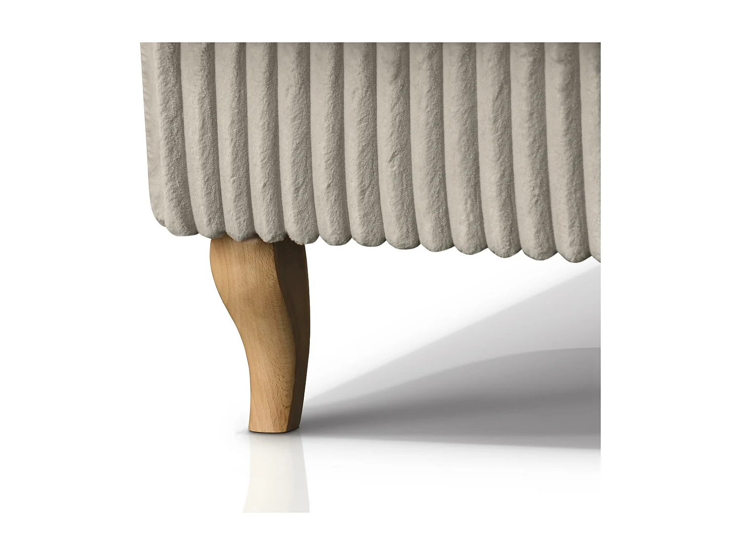 RELAXSESSEL Felix Beige mit Buchenbeinen Cordstoff