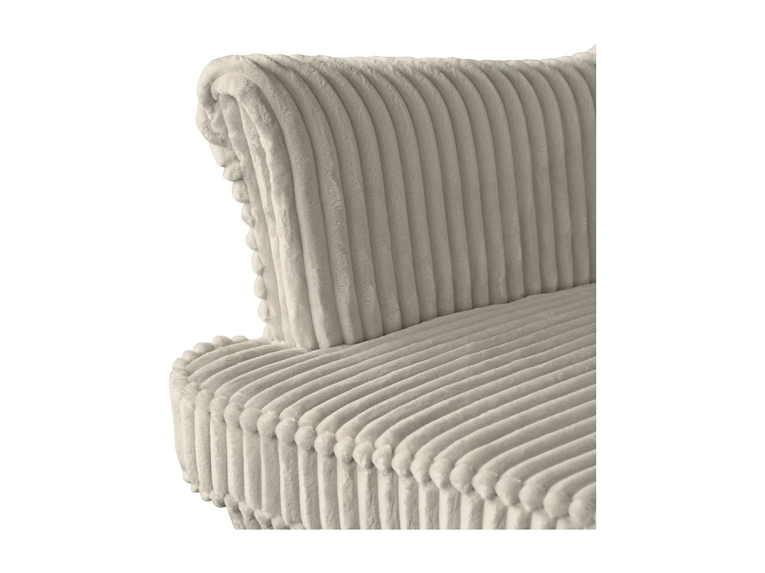 RELAXSESSEL Felix Beige mit Buchenbeinen Cordstoff