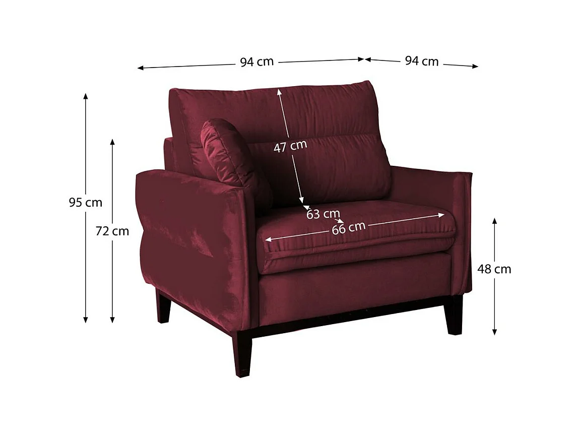 RELAXSESSEL Belweder Velours bordeaux