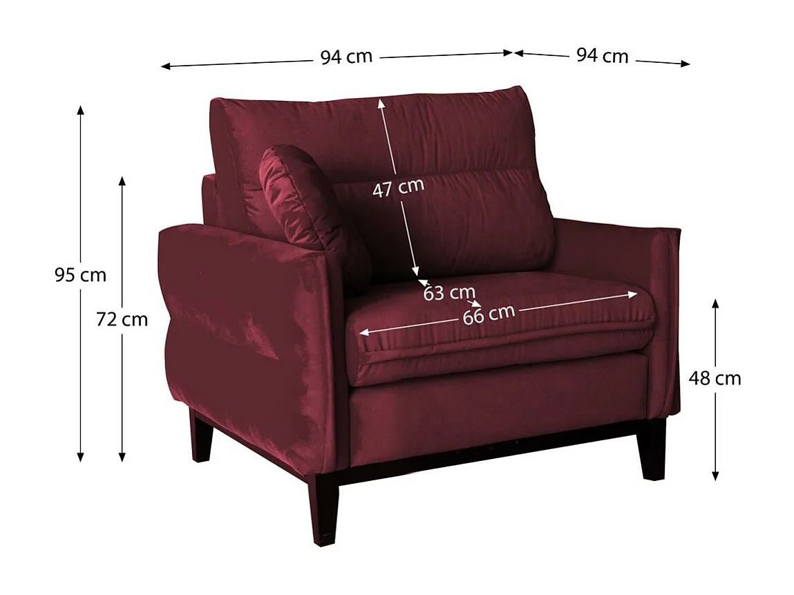 RELAXSESSEL Belweder Velours bordeaux