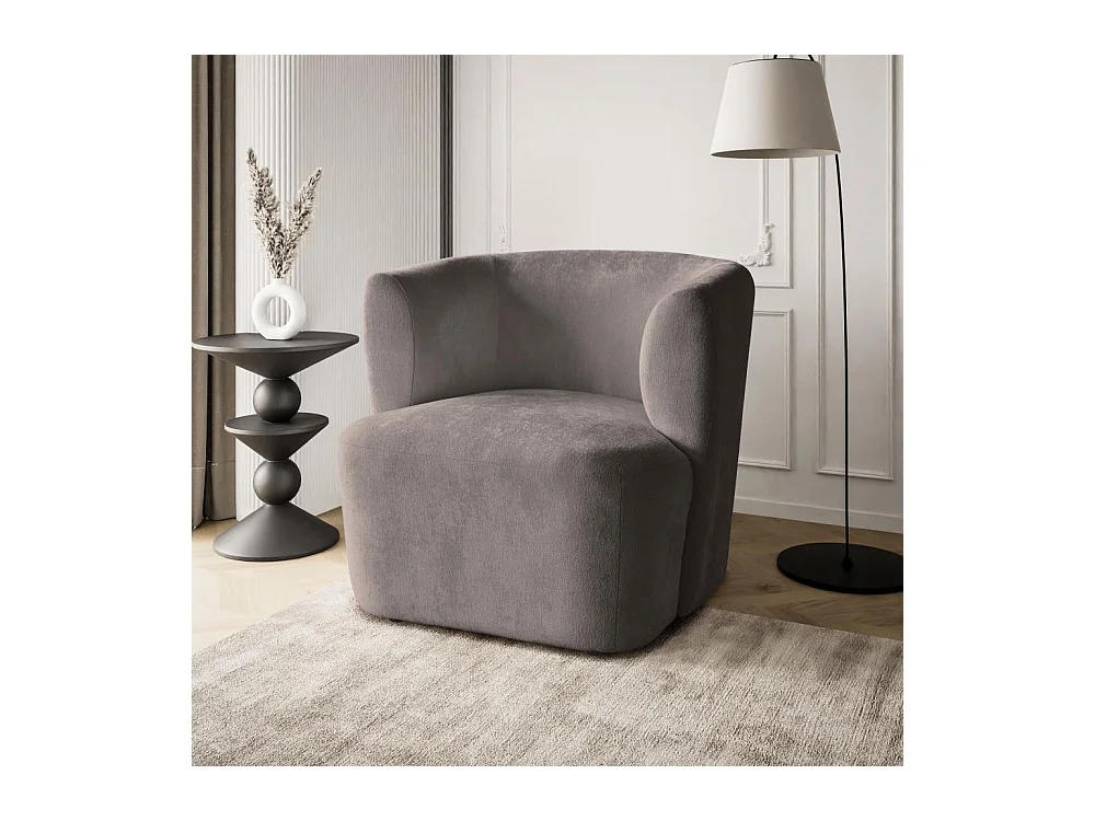 FAUTEUIL Nori marron velours