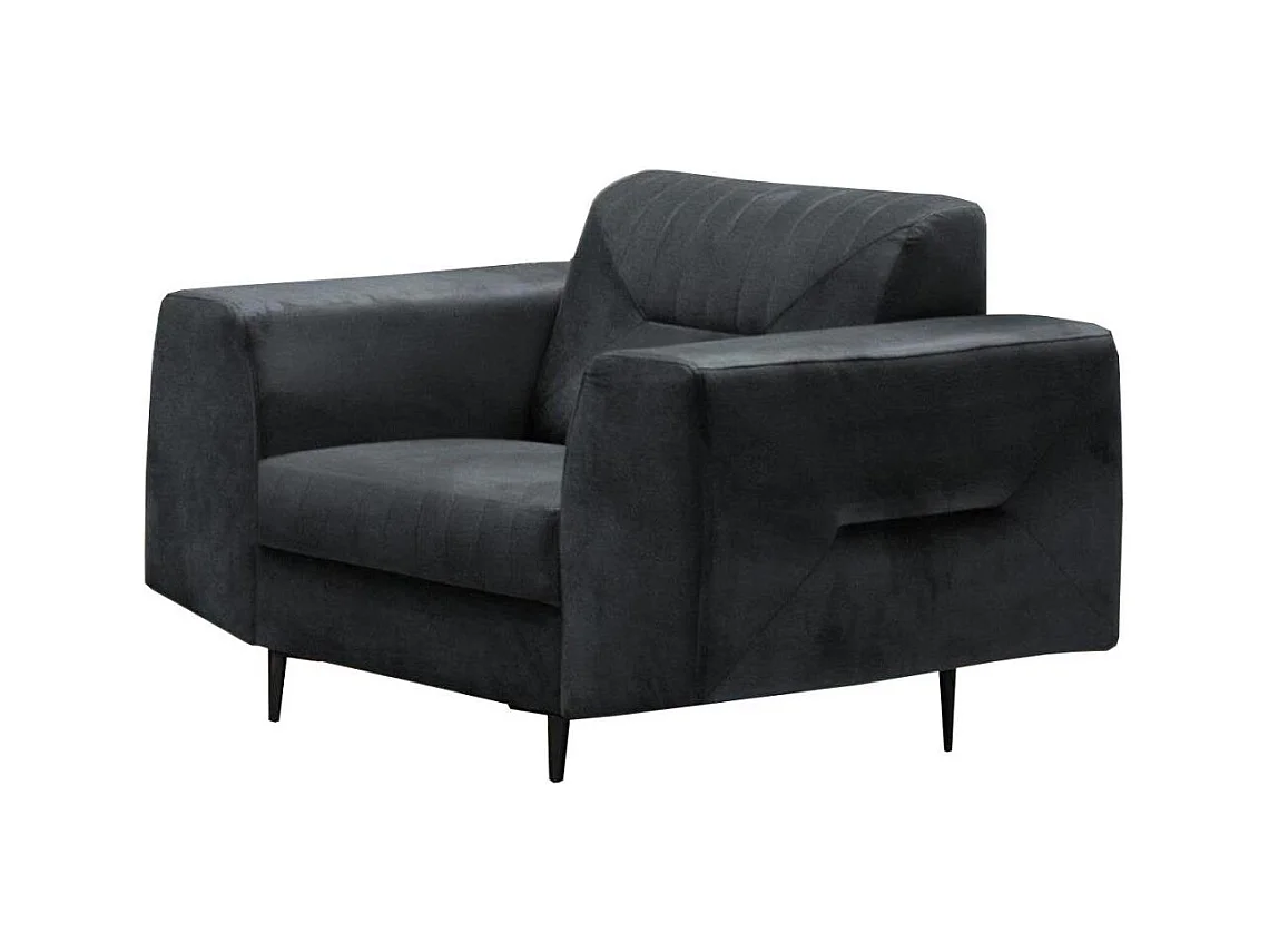 RELAXSESSEL Venezia dunkelgrau mit schwarzen Beinen