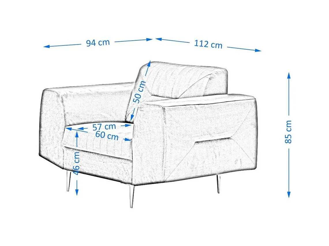 RELAXSESSEL Venezia dunkelgrau mit schwarzen Beinen