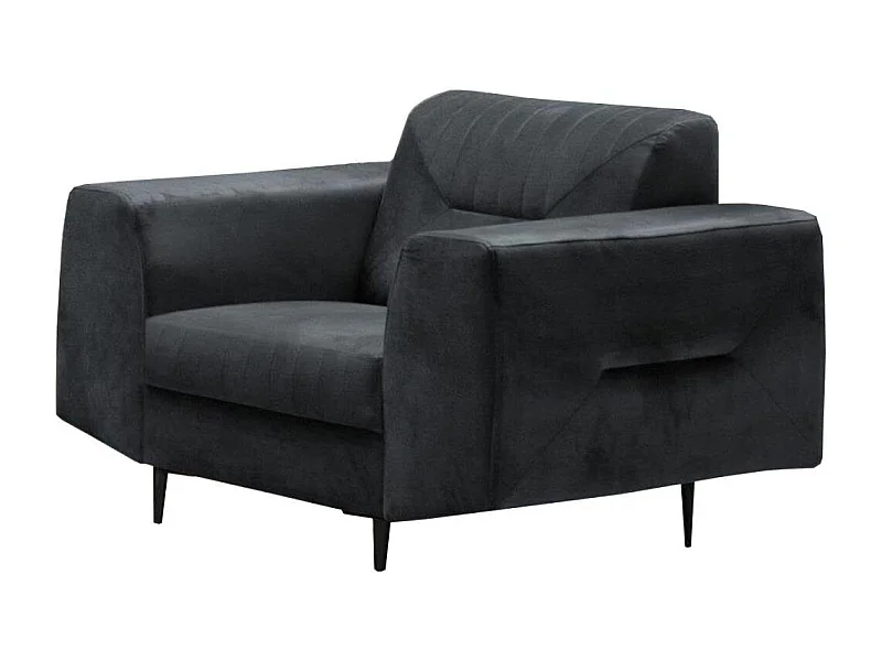 RELAXSESSEL Venezia dunkelgrau mit schwarzen Beinen