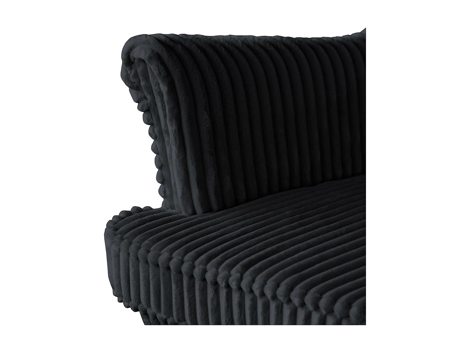 RELAXSESSEL Felix Schwarz mit Wenge Beinen Cordstoff