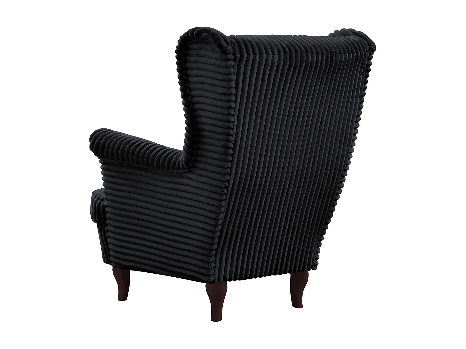 RELAXSESSEL Felix Schwarz mit Wenge Beinen Cordstoff