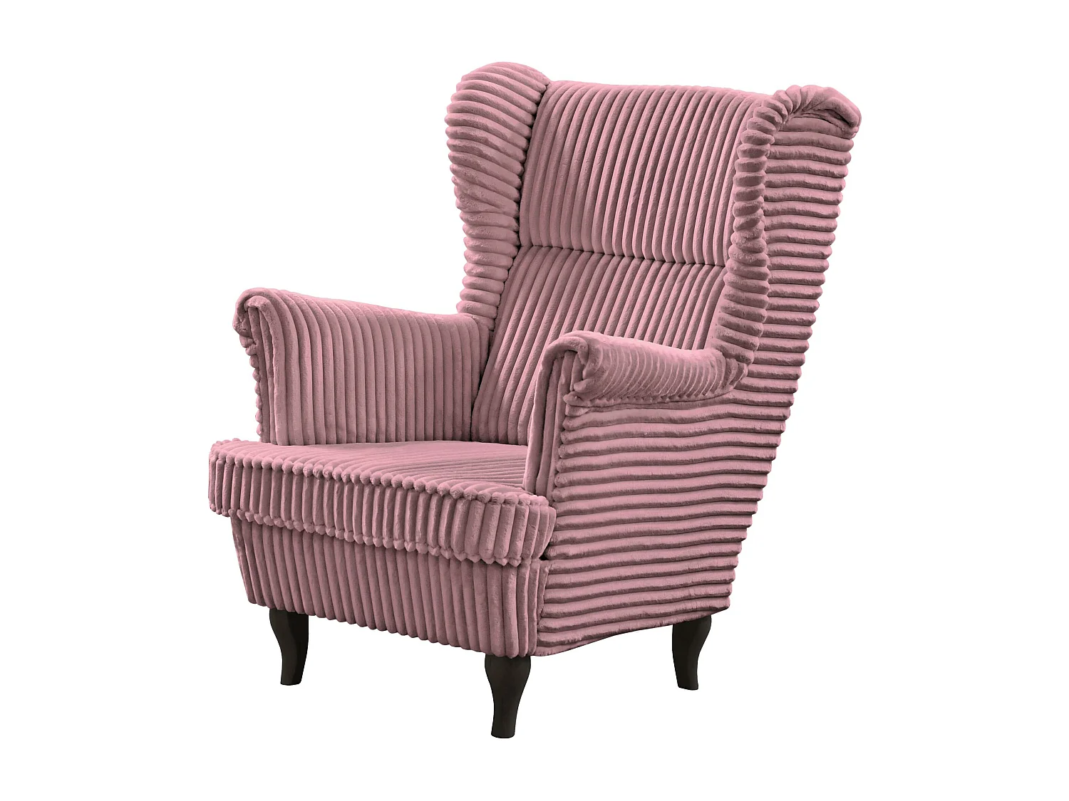 RELAXSESSEL Felix Rosa mit Wenge Beinen Cordstoff