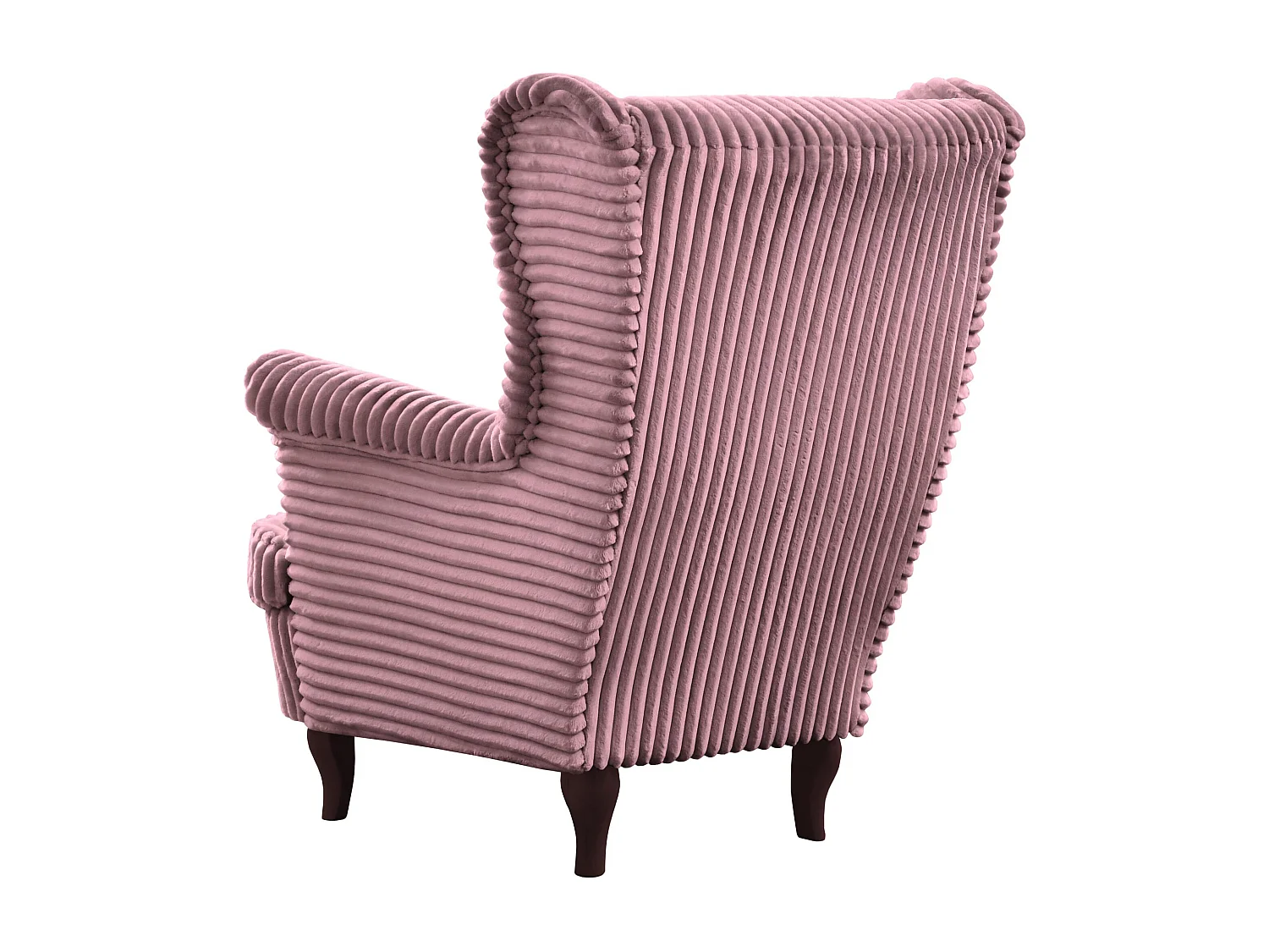 RELAXSESSEL Felix Rosa mit Wenge Beinen Cordstoff