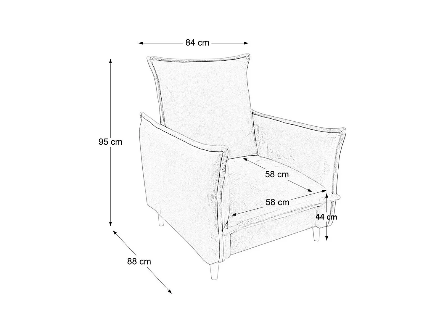 RELAXSESSEL Pillow grau mit Buchenbeinen