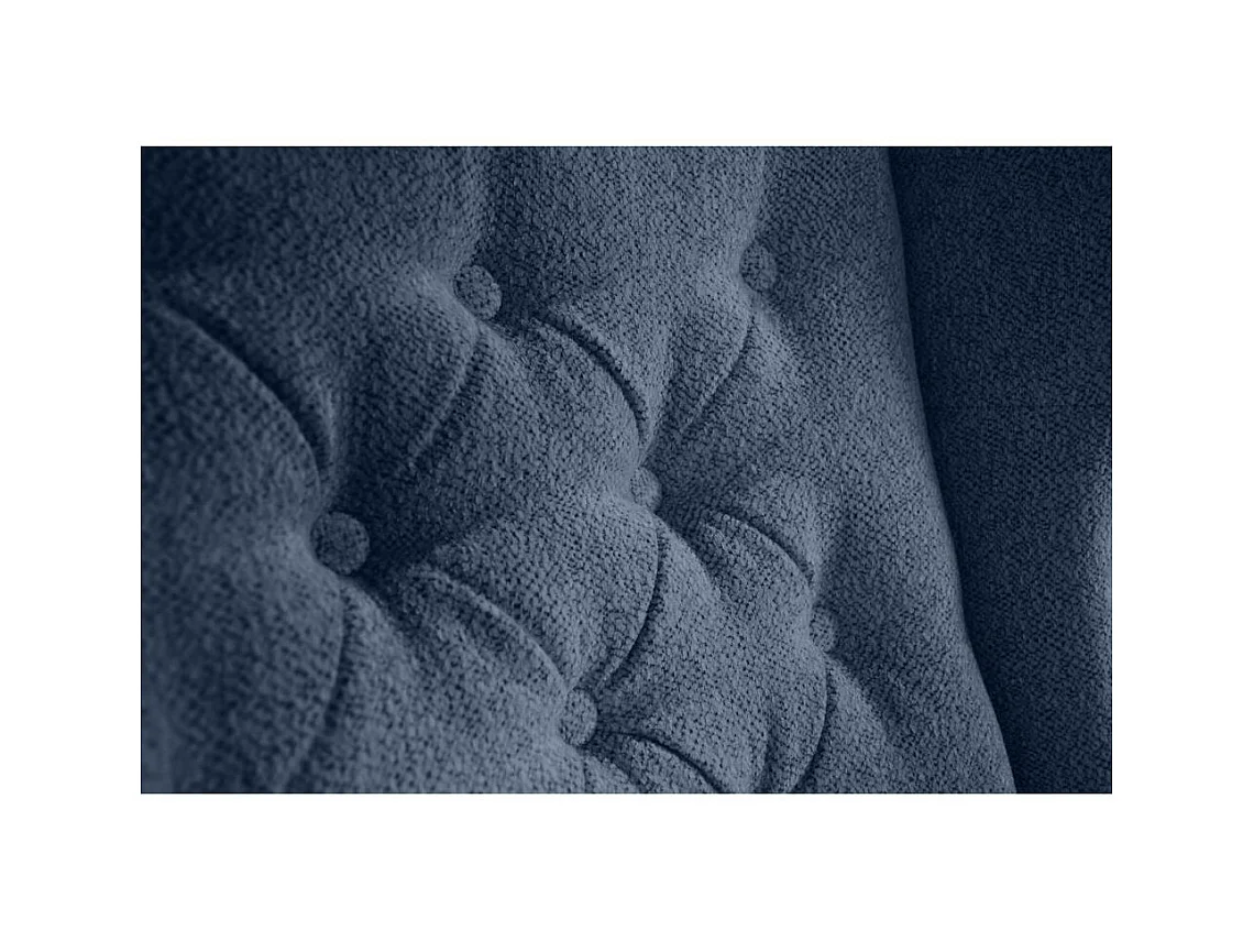 CHESTERFIELD-SESSEL Falco dunkelblau mit Weiß Holzbeinen