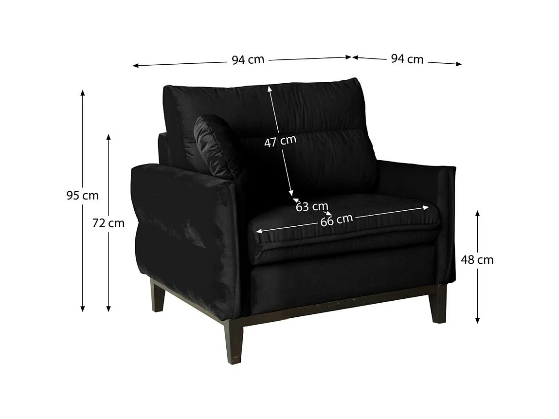 RELAXSESSEL Belweder Velours schwarz