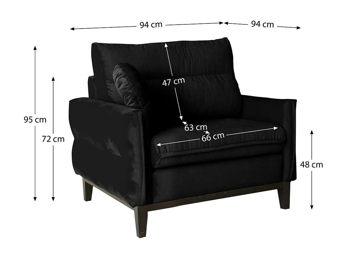 RELAXSESSEL Belweder Velours schwarz