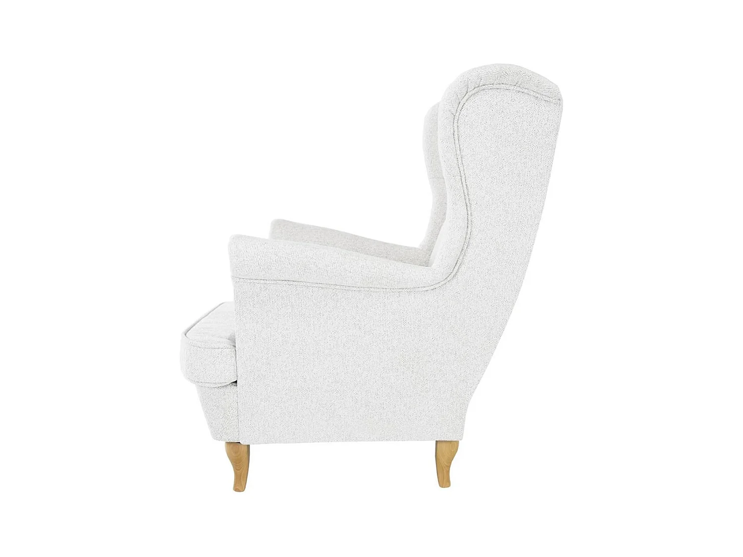 CHESTERFIELD-SESSEL Falco hellbeige mit Buche Holzbeinen