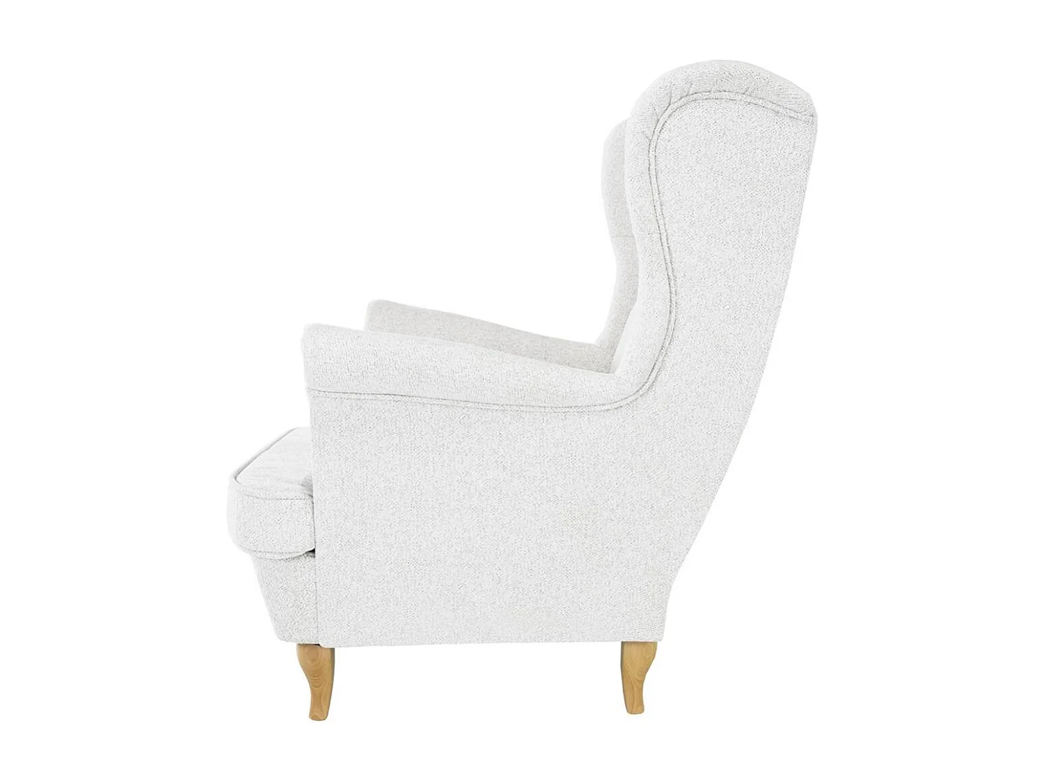 CHESTERFIELD-SESSEL Falco hellbeige mit Buche Holzbeinen