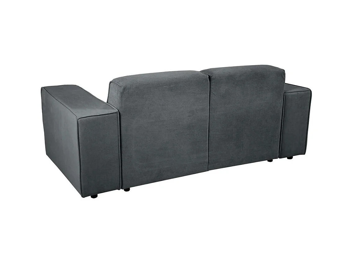 CANAPE 2 PLACES Pedro sans fonction sommeil gris foncé