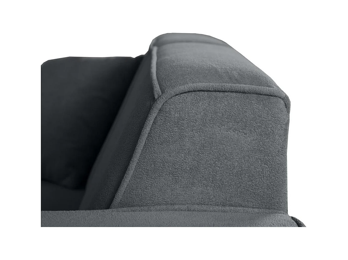 CANAPE 2 PLACES Pedro sans fonction sommeil gris foncé