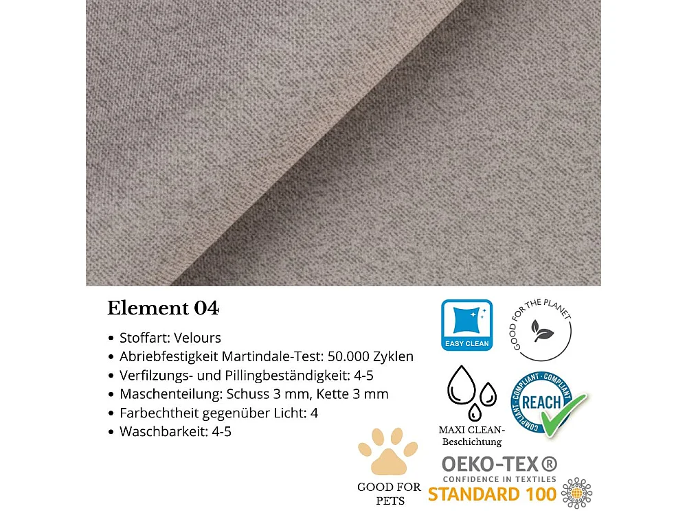 CANAPE COUCHER Kordian gauche beige