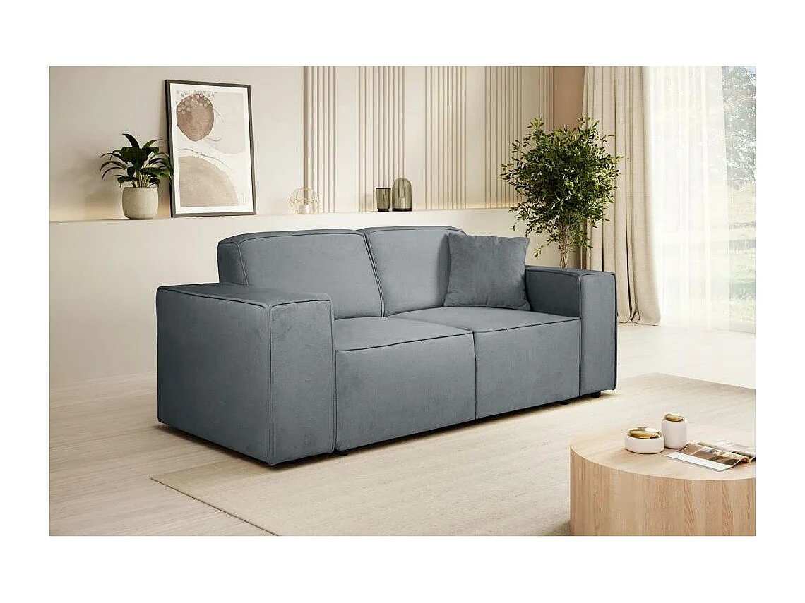 2-SITZER SOFA Pedro ohne Schlaffunktion grau