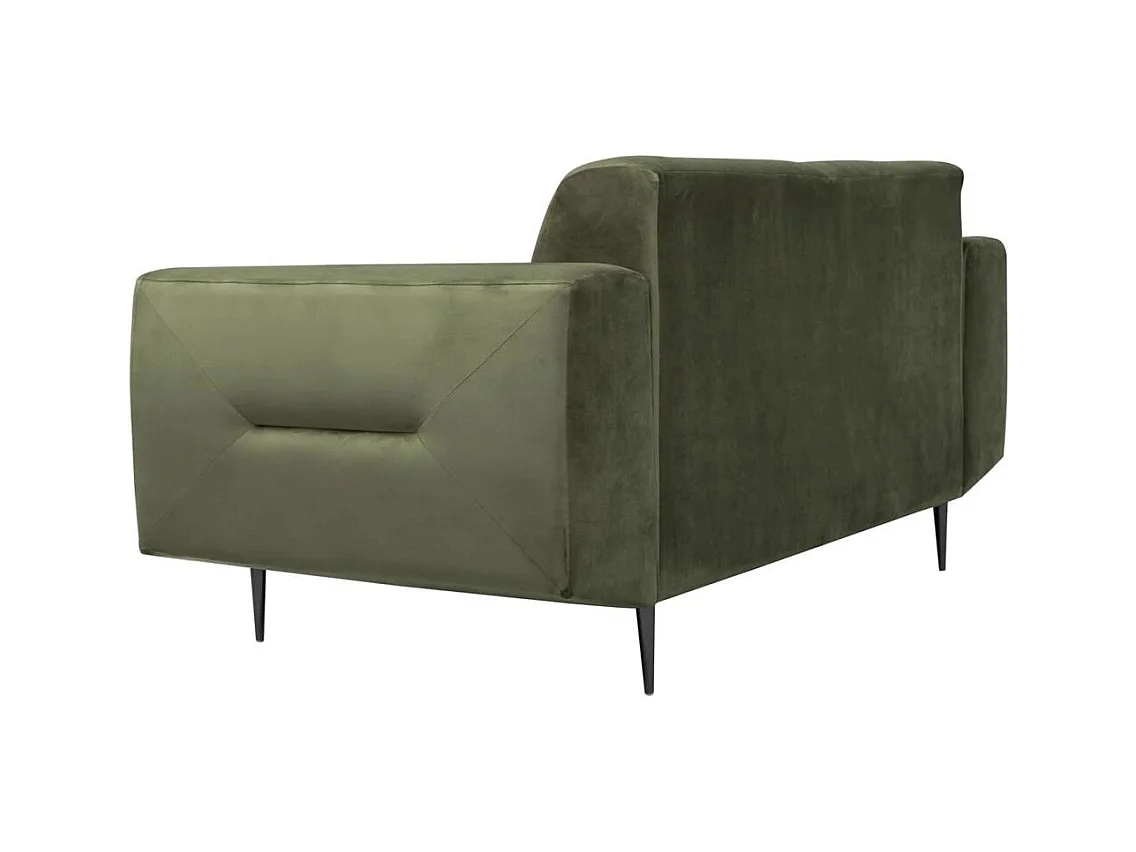 2-SITZER SOFA Venezia olivgrün mit goldenen Beinen