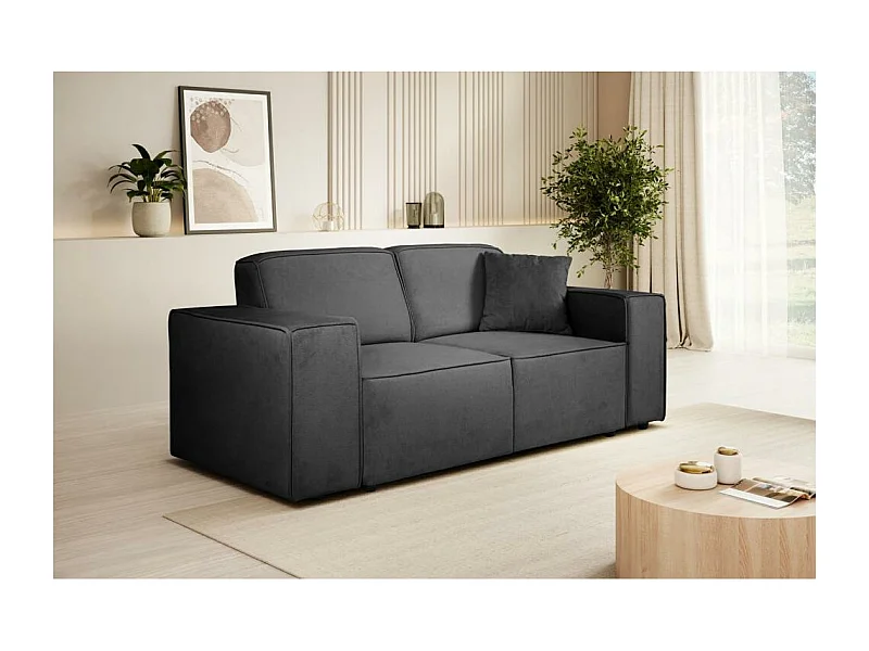 2-SITZER SOFA Pedro ohne Schlaffunktion schwarz