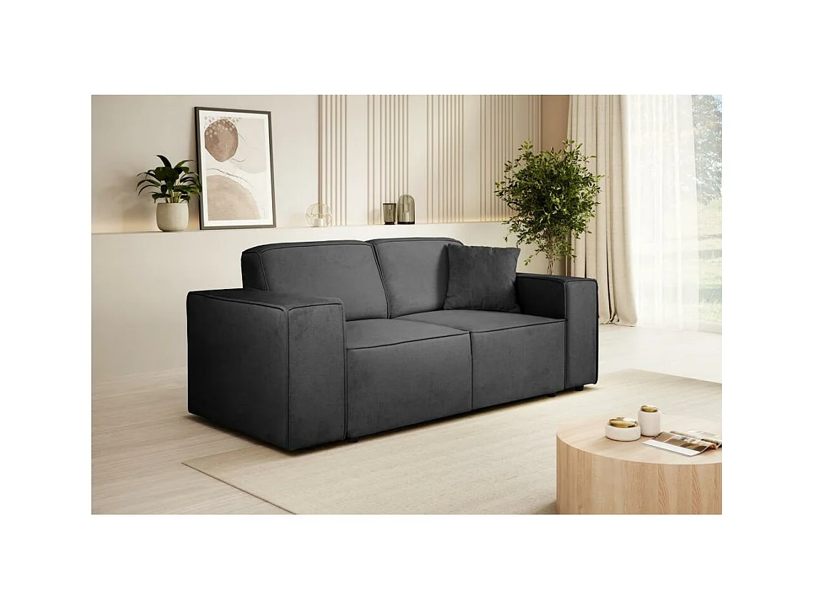 2-SITZER SOFA Pedro ohne Schlaffunktion schwarz