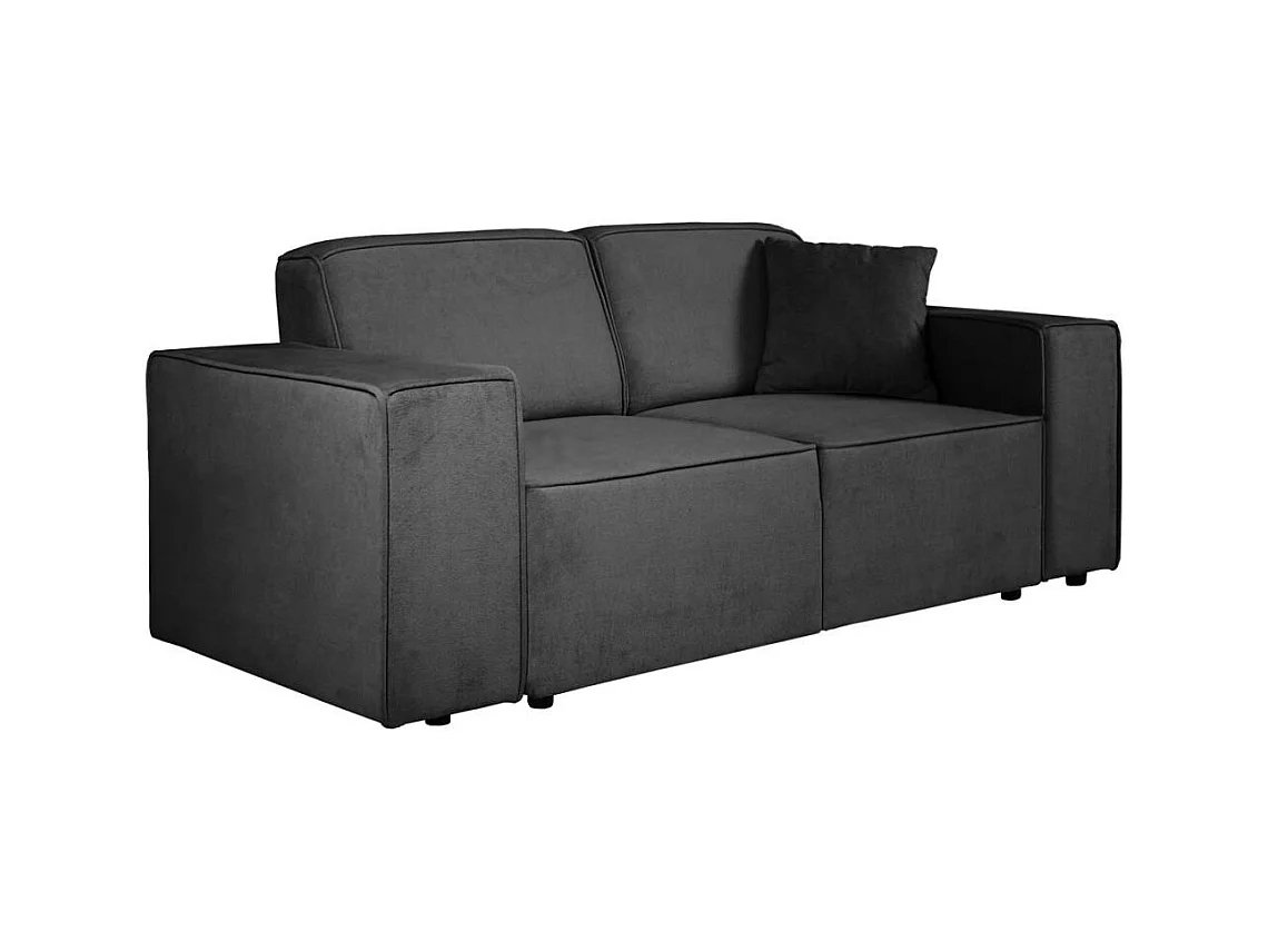 2-SITZER SOFA Pedro ohne Schlaffunktion schwarz