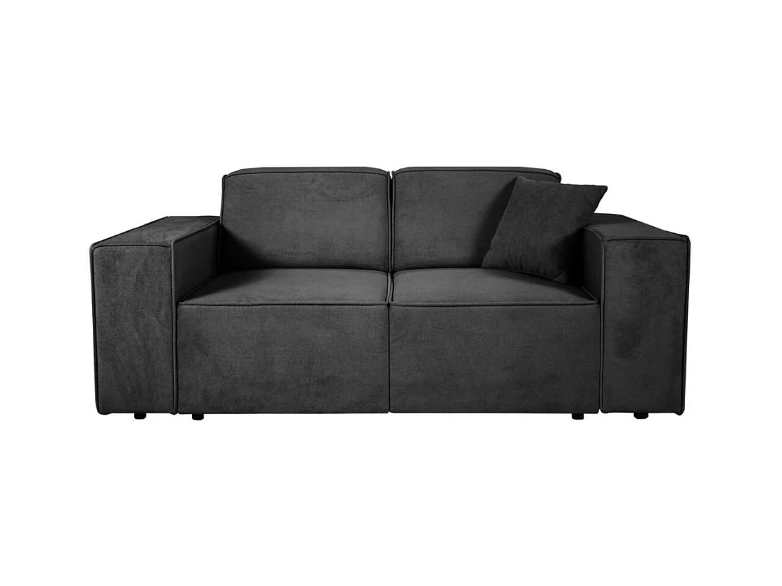 2-SITZER SOFA Pedro ohne Schlaffunktion schwarz